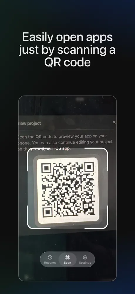 AppSmith: iOS · Open apps with a QR code
