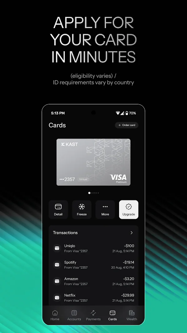 KAST Business: KAST app · Android · Card application