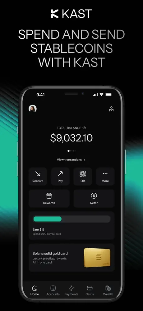 KAST Business: KAST app · iOS · Accounts and payments