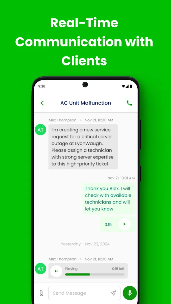 Tekman: Android · Client communication