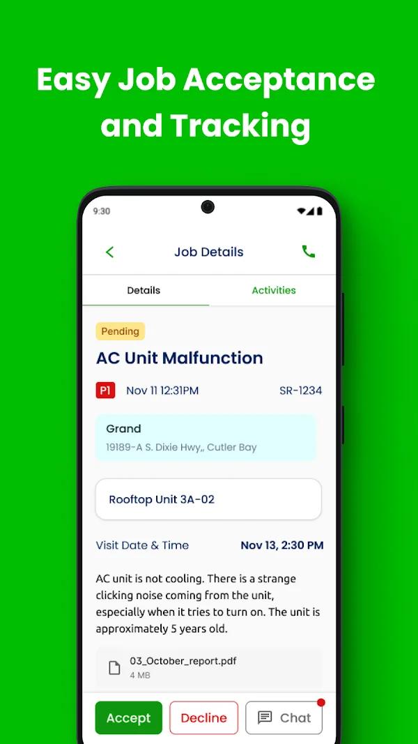 Tekman: Android · Job acceptance and tracking